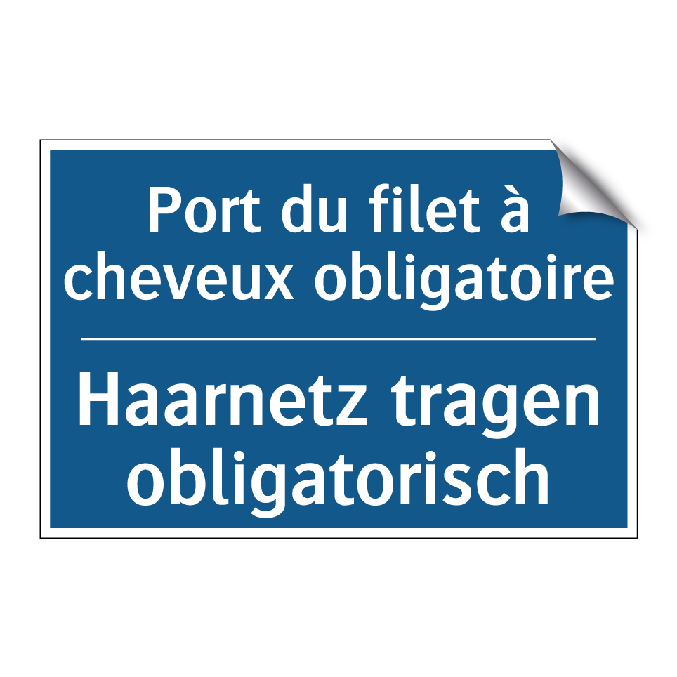Haarnetz tragen obligatorisch - Port du filet à cheveux obligatoire /.../