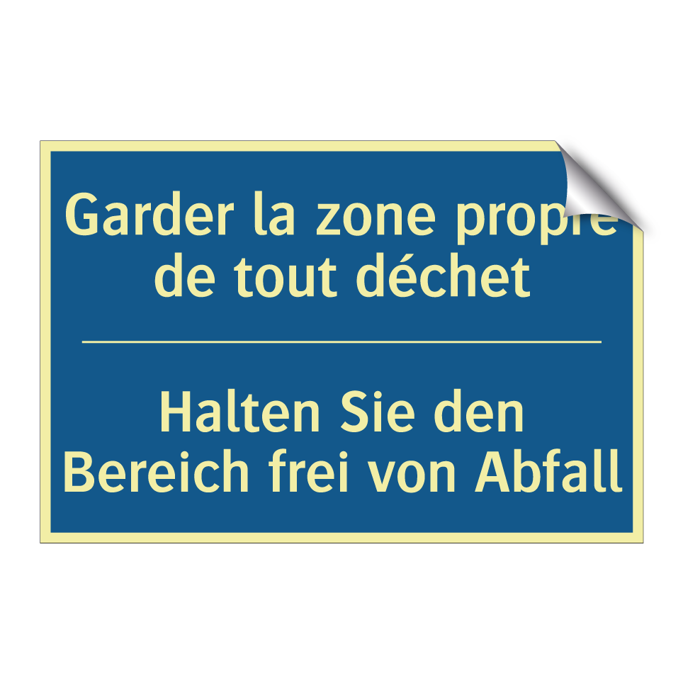 Halten Sie den Bereich frei von  /.../ - Garder la zone propre de tout  /.../