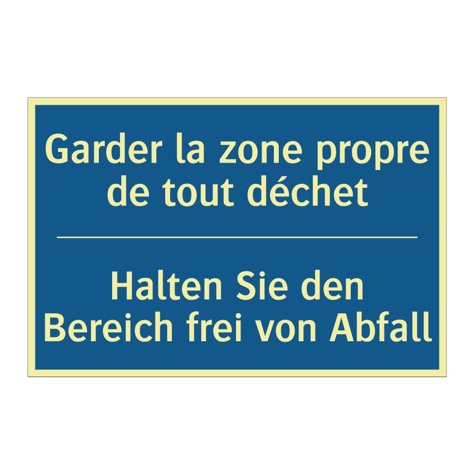 Halten Sie den Bereich frei von  /.../ - Garder la zone propre de tout  /.../