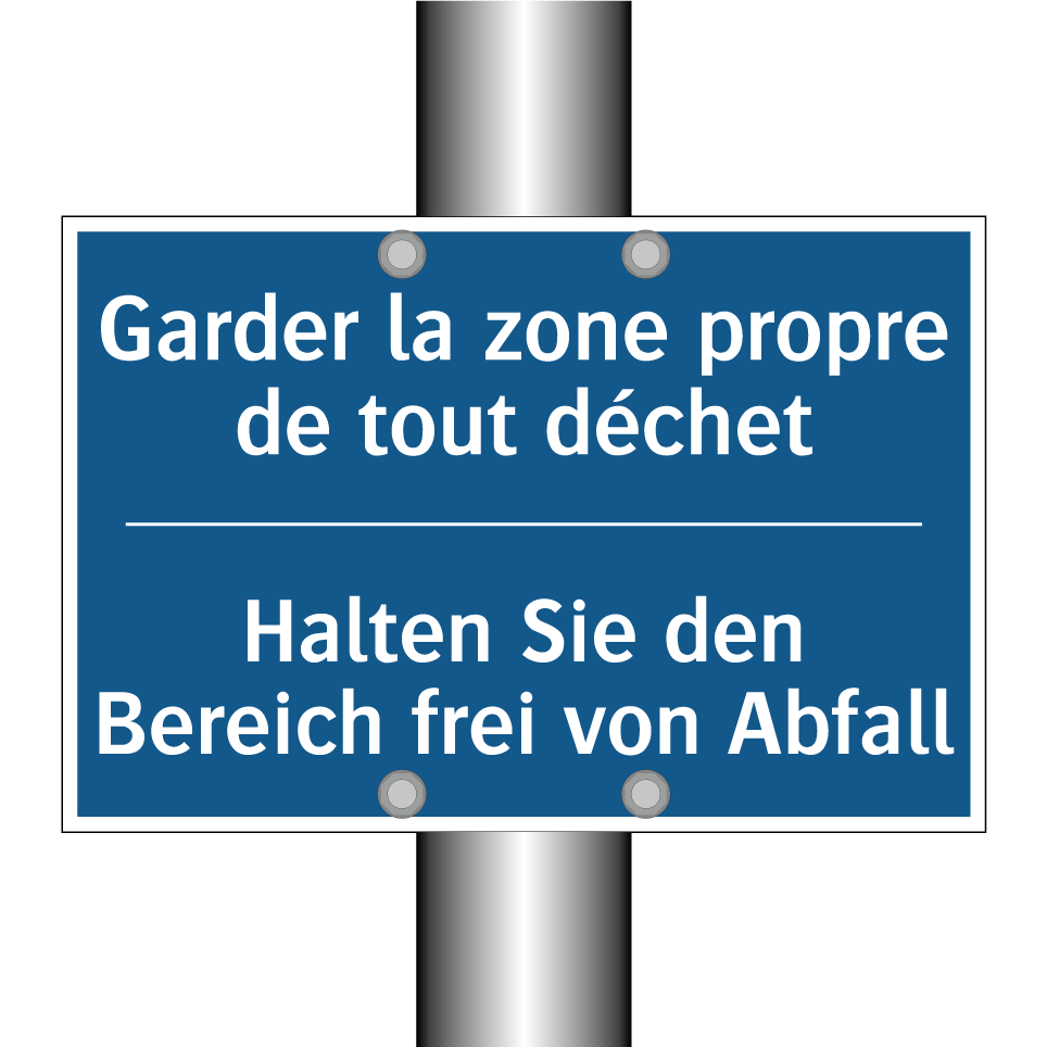 Halten Sie den Bereich frei von  /.../ - Garder la zone propre de tout  /.../