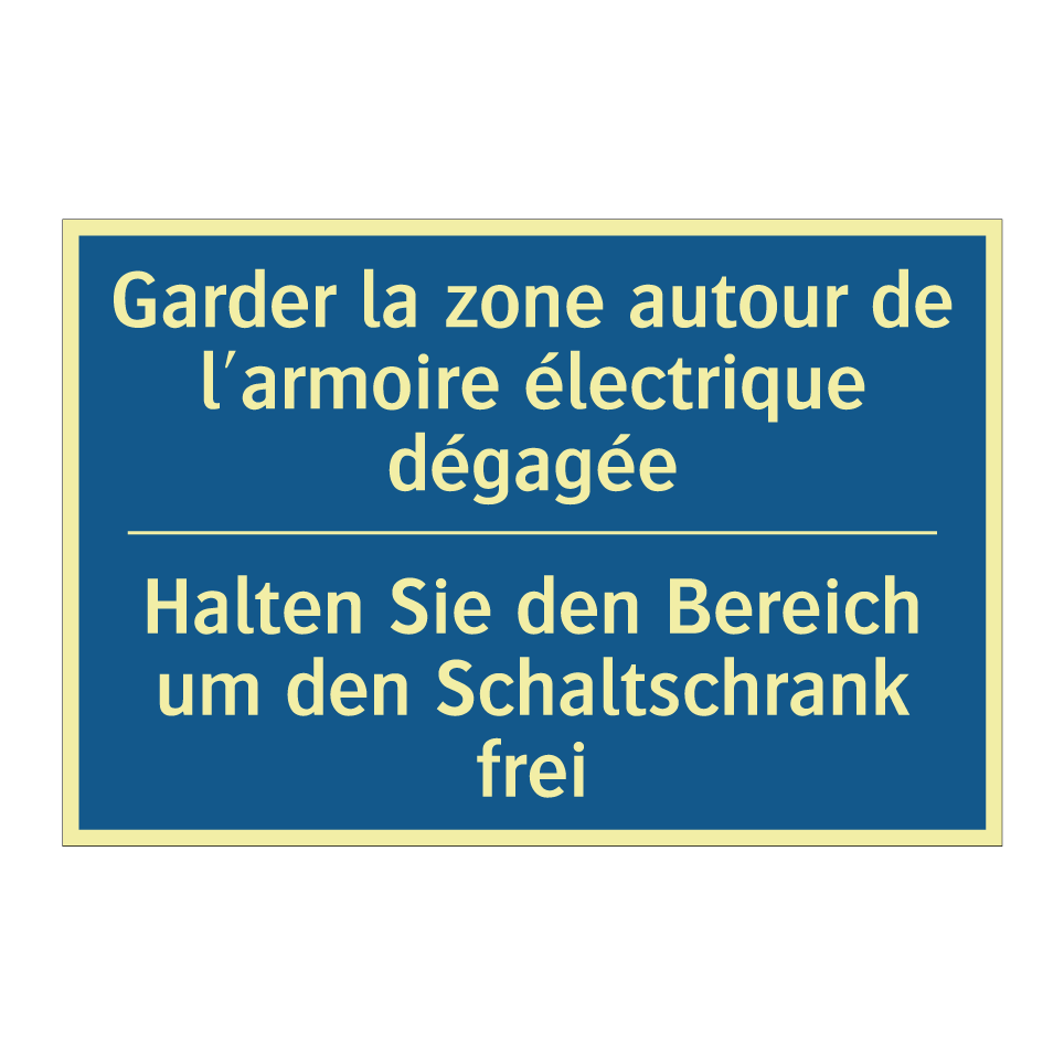Halten Sie den Bereich um den  /.../ - Garder la zone autour de l'armoire  /.../