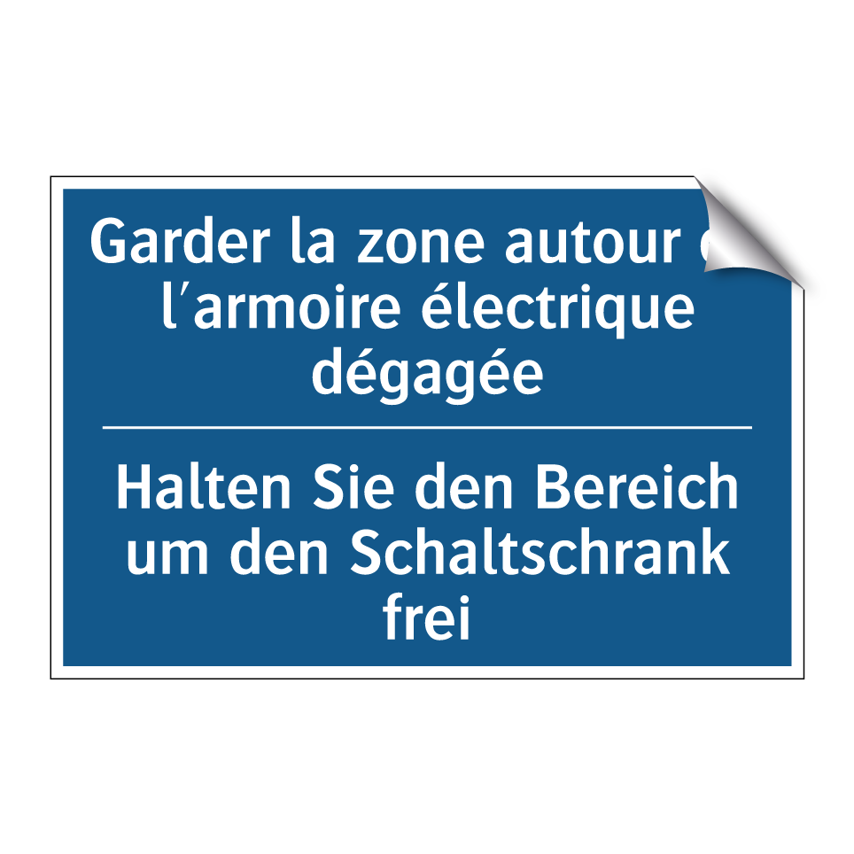 Halten Sie den Bereich um den  /.../ - Garder la zone autour de l'armoire  /.../