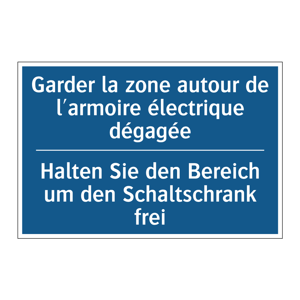 Halten Sie den Bereich um den  /.../ - Garder la zone autour de l'armoire  /.../