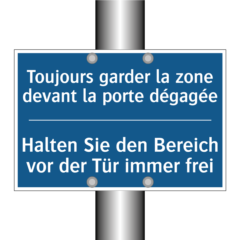 Halten Sie den Bereich vor der  /.../ - Toujours garder la zone devant  /.../