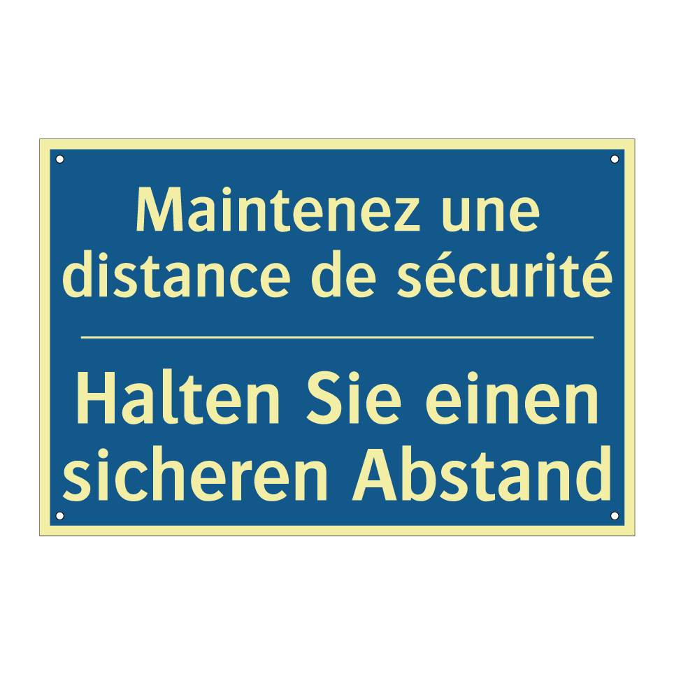 Halten Sie einen sicheren Abstand /.../ - Maintenez une distance de sécurité /.../