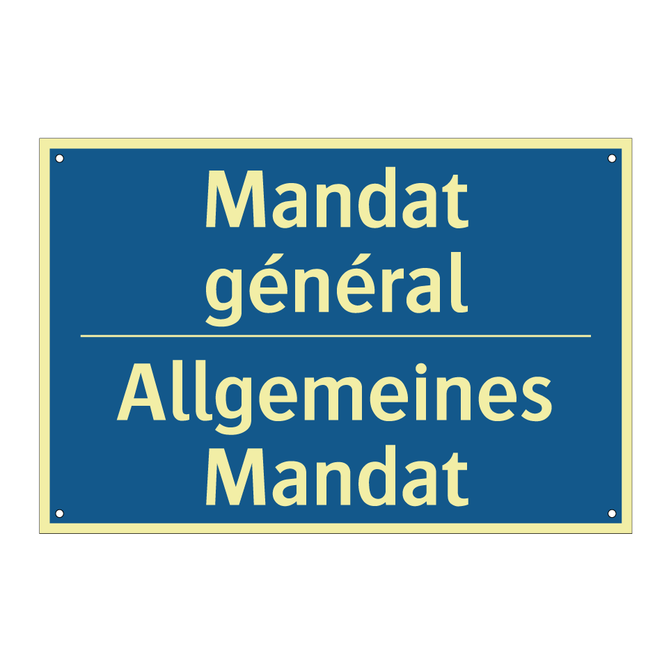 Allgemeines Mandat - Mandat général