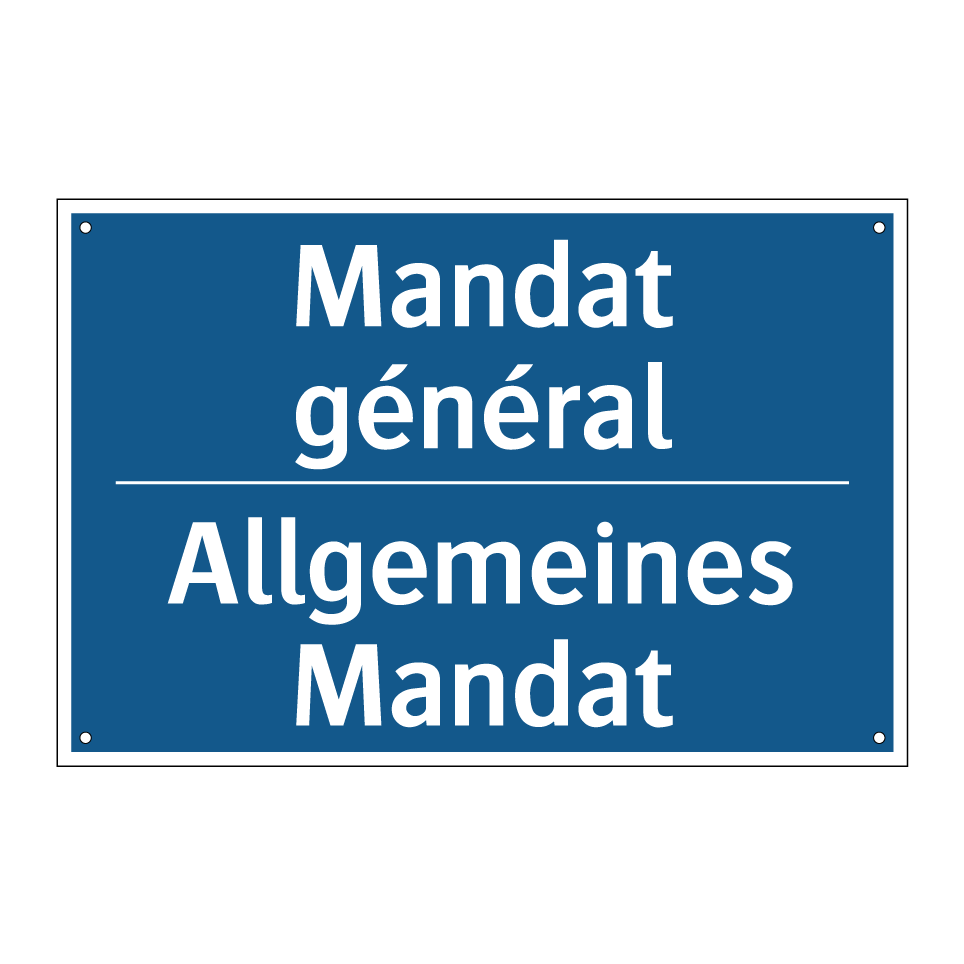 Allgemeines Mandat - Mandat général