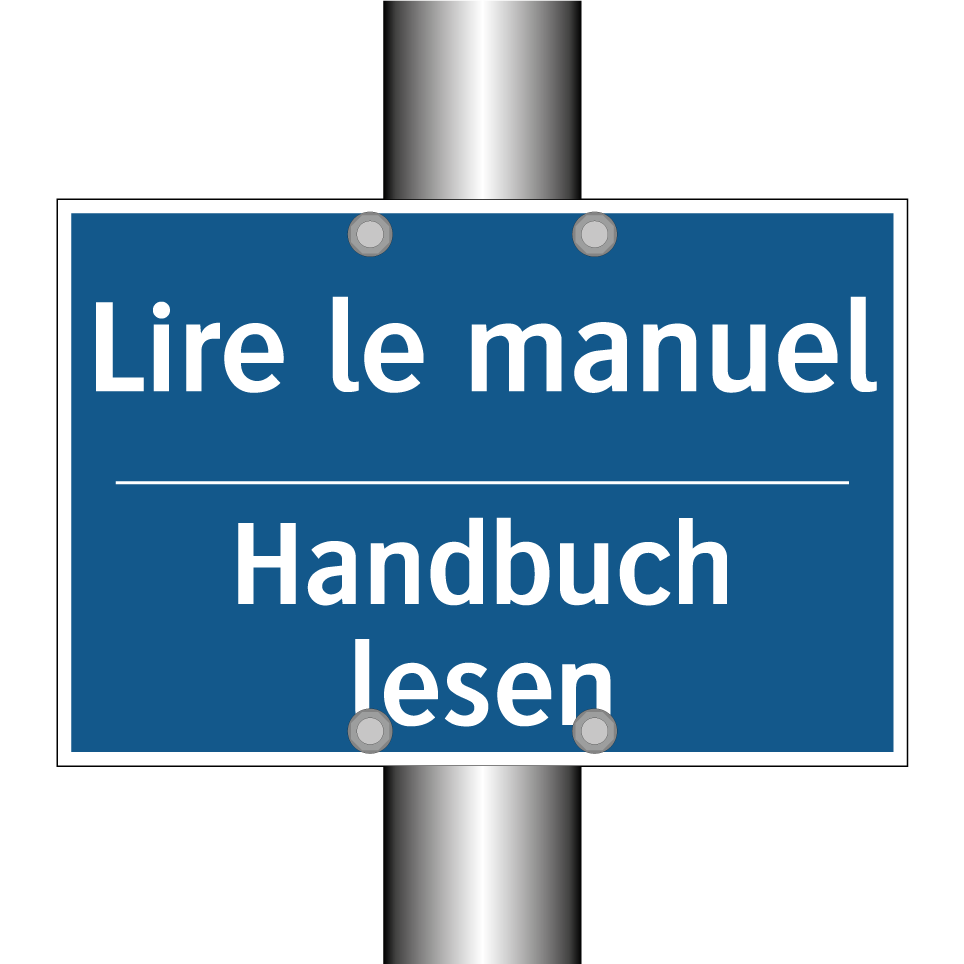 Handbuch lesen - Lire le manuel