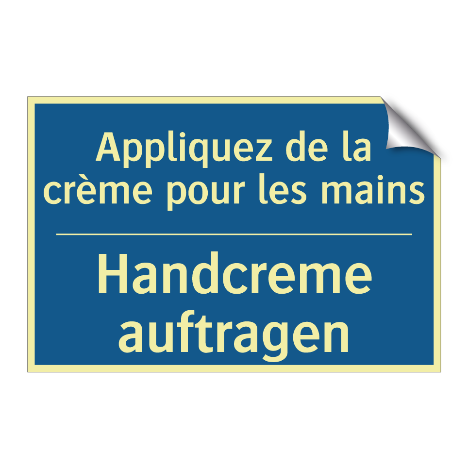 Handcreme auftragen - Appliquez de la crème pour les  /.../