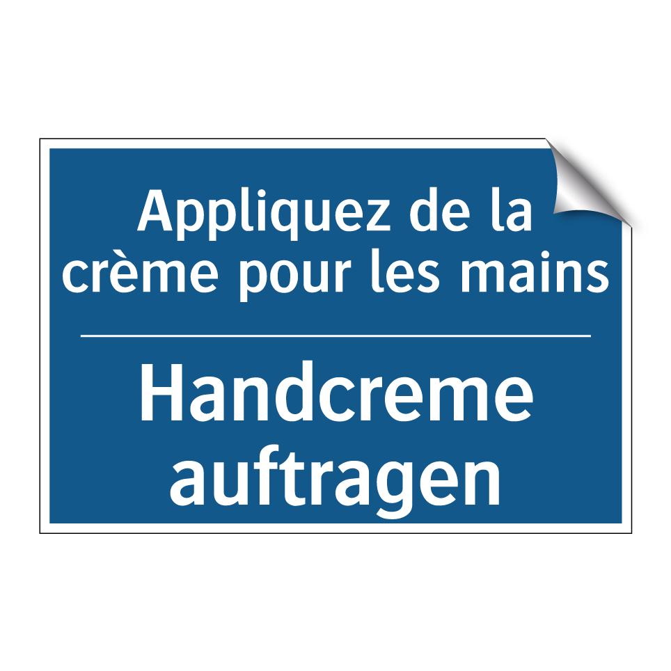 Handcreme auftragen - Appliquez de la crème pour les  /.../