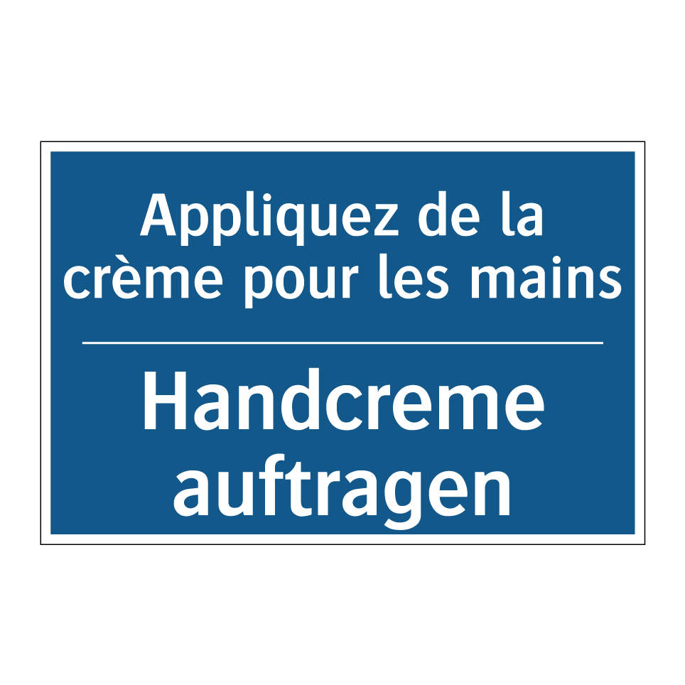 Handcreme auftragen - Appliquez de la crème pour les  /.../