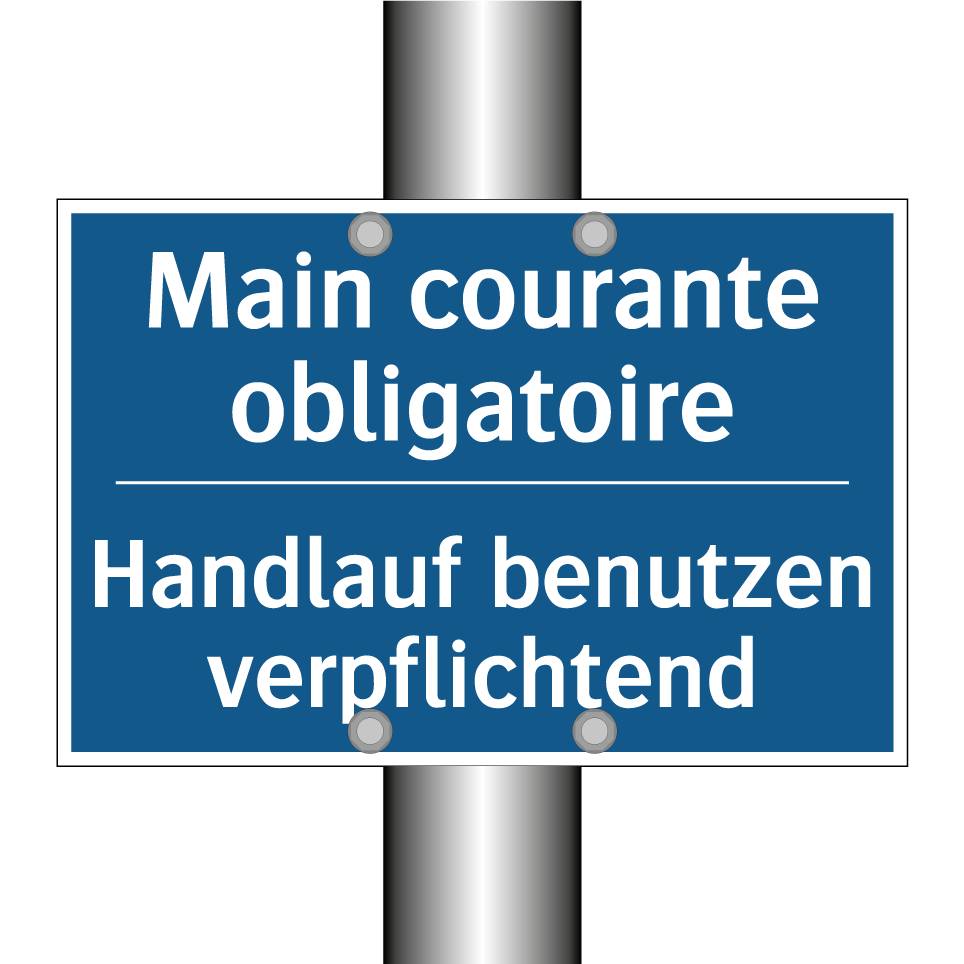 Handlauf benutzen verpflichtend /.../ - Main courante obligatoire