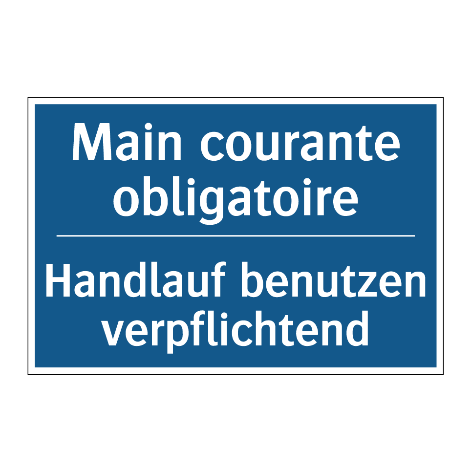 Handlauf benutzen verpflichtend /.../ - Main courante obligatoire