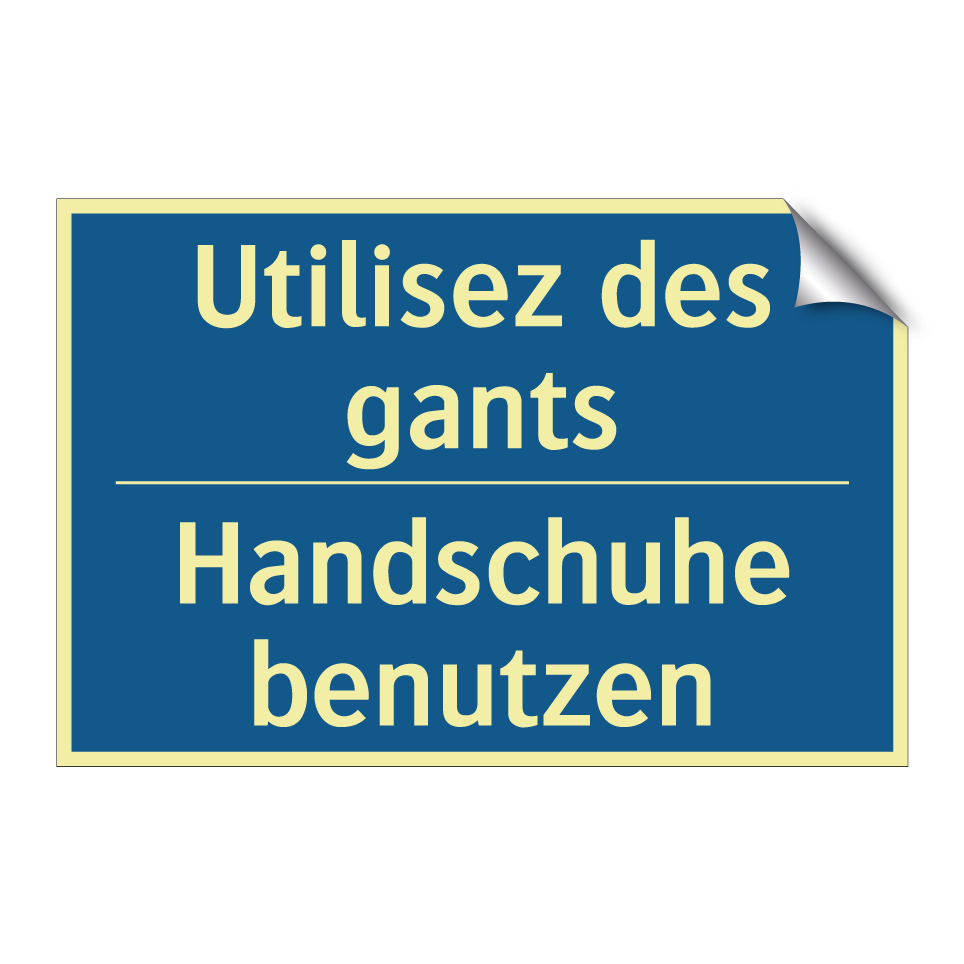 Handschuhe benutzen - Utilisez des gants