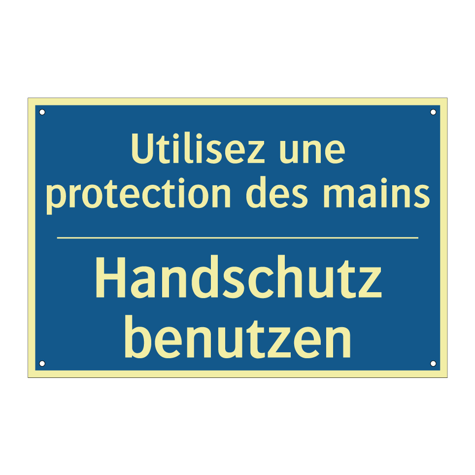 Handschutz benutzen - Utilisez une protection des mains /.../