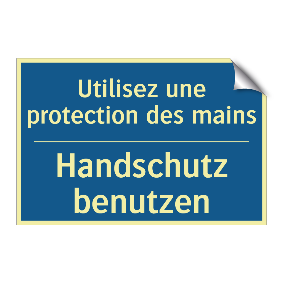 Handschutz benutzen - Utilisez une protection des mains /.../