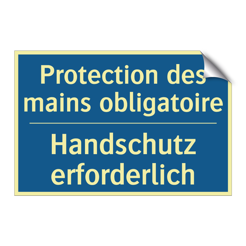 Handschutz erforderlich - Protection des mains obligatoire /.../
