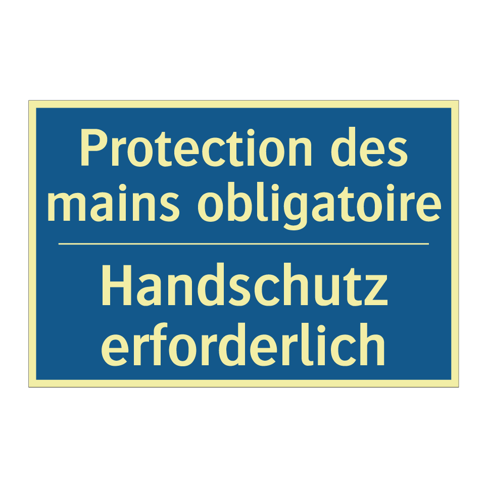 Handschutz erforderlich - Protection des mains obligatoire /.../