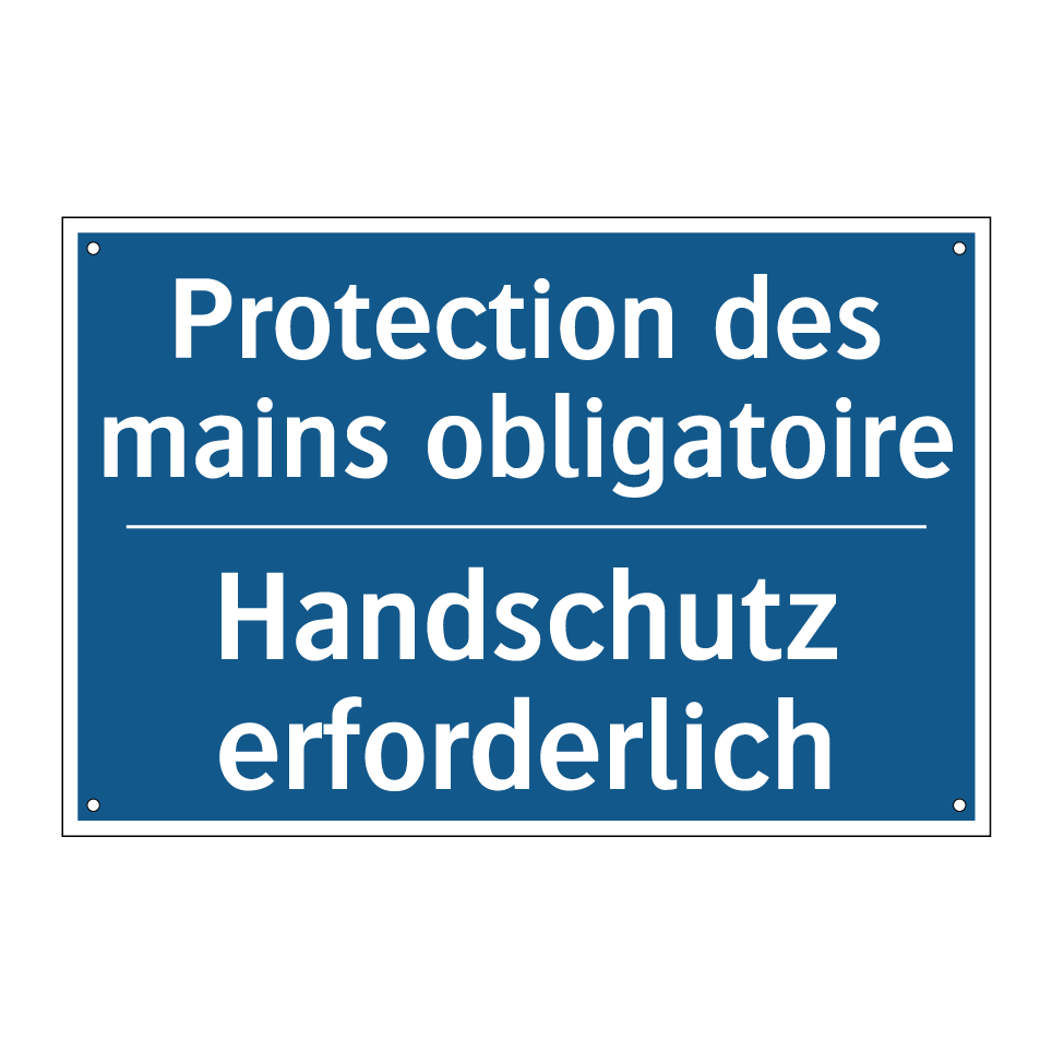 Handschutz erforderlich - Protection des mains obligatoire /.../