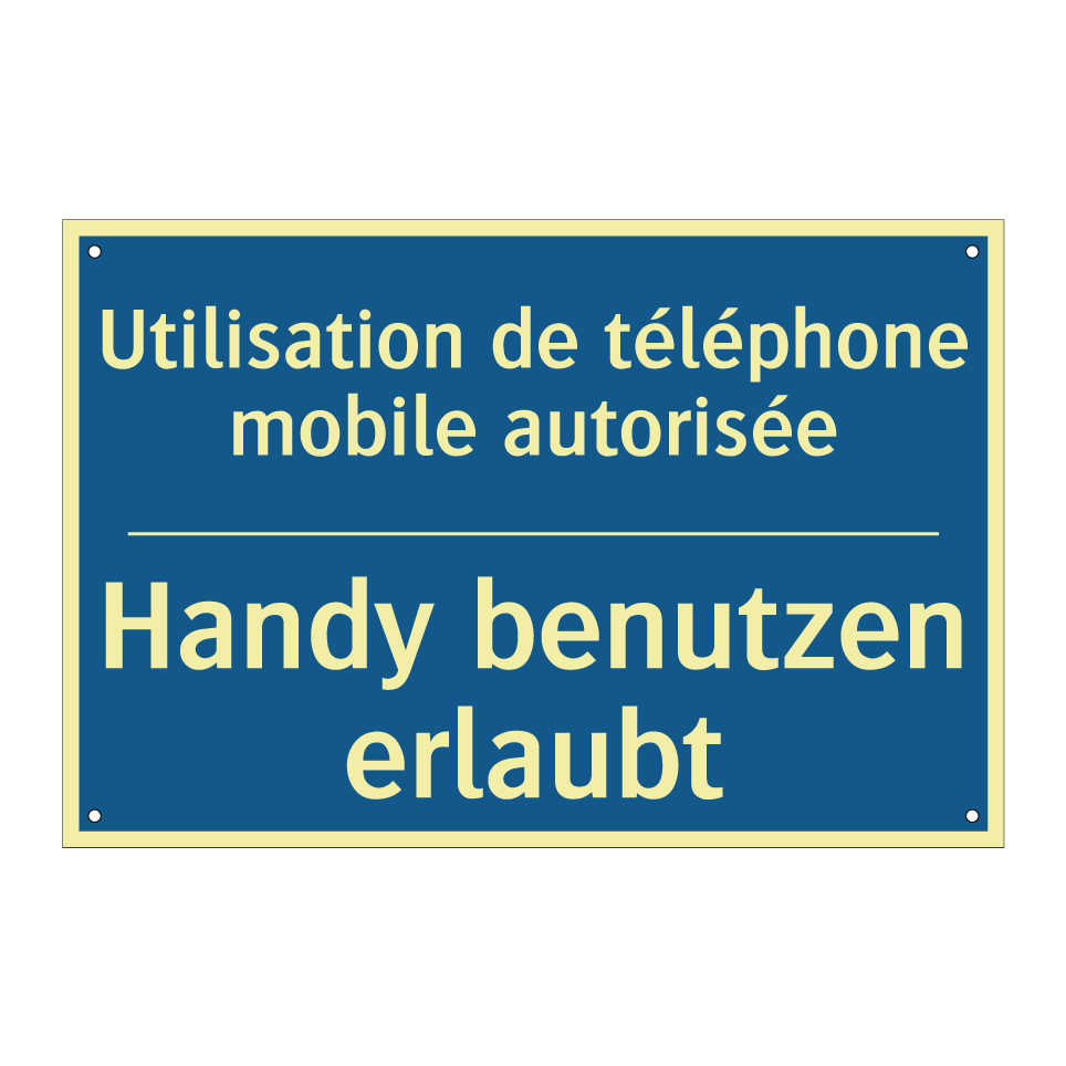 Handy benutzen erlaubt - Utilisation de téléphone mobile  /.../