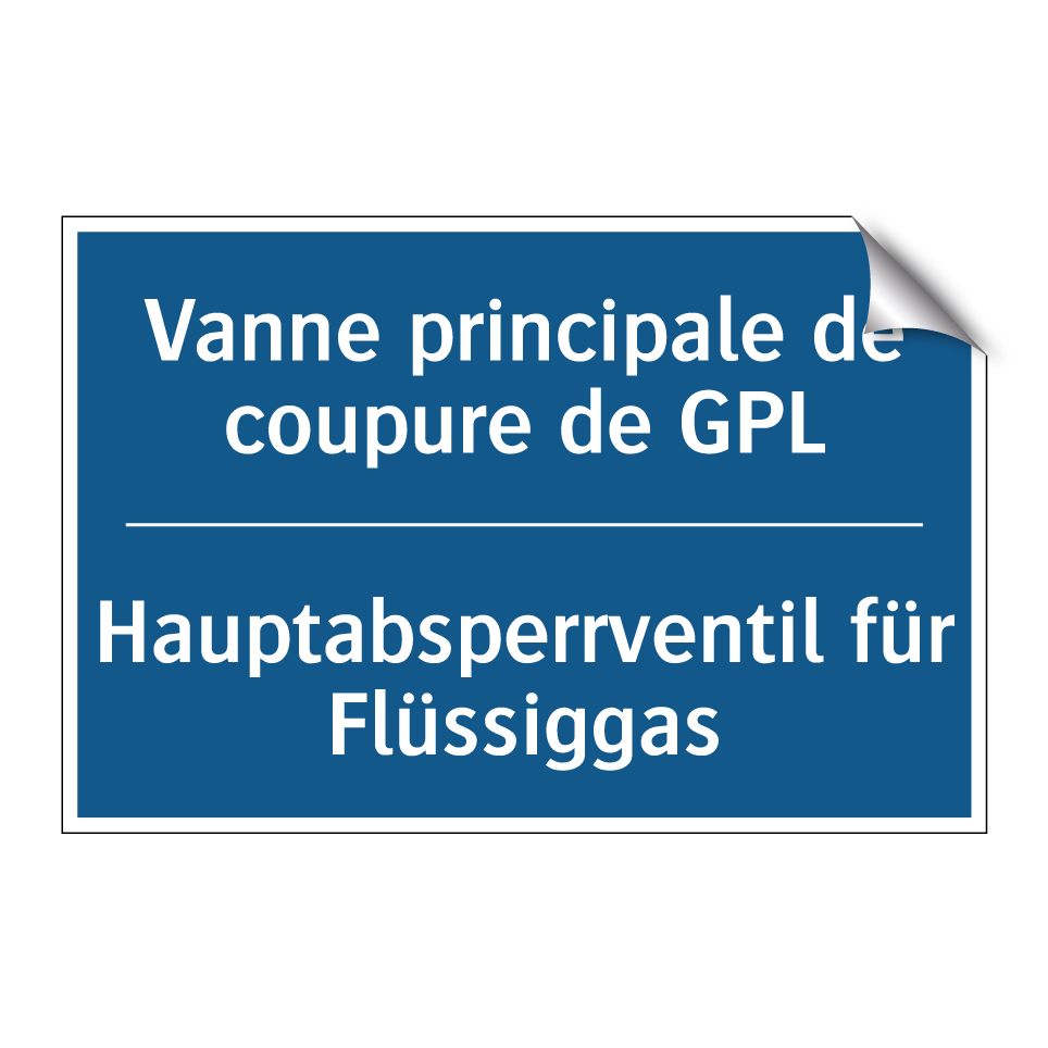 Hauptabsperrventil für Flüssiggas /.../ - Vanne principale de coupure de  /.../