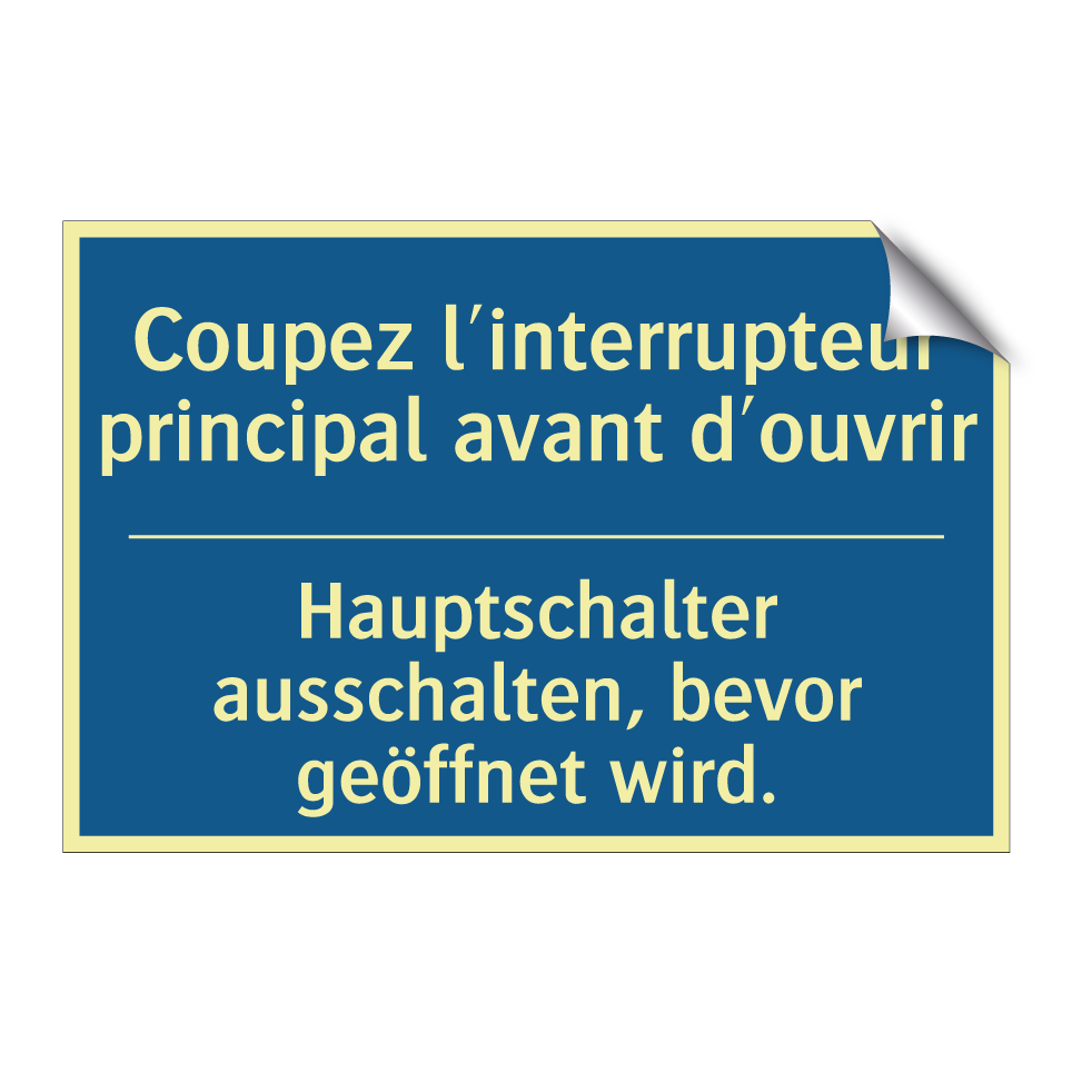 Hauptschalter ausschalten, bevor  /.../ - Coupez l'interrupteur principal  /.../