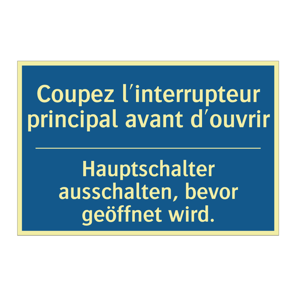 Hauptschalter ausschalten, bevor  /.../ - Coupez l'interrupteur principal  /.../