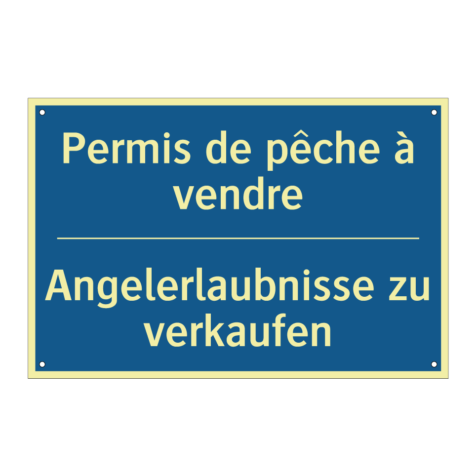 Angelerlaubnisse zu verkaufen - Permis de pêche à vendre