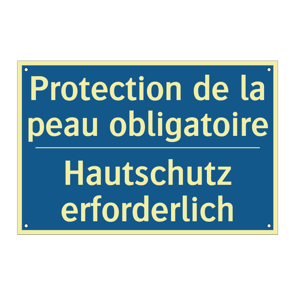 Hautschutz erforderlich - Protection de la peau obligatoire /.../