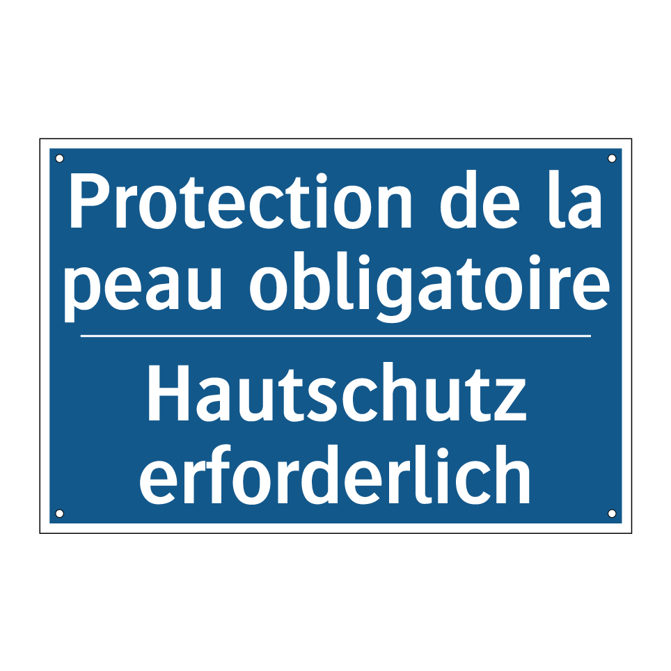 Hautschutz erforderlich - Protection de la peau obligatoire /.../