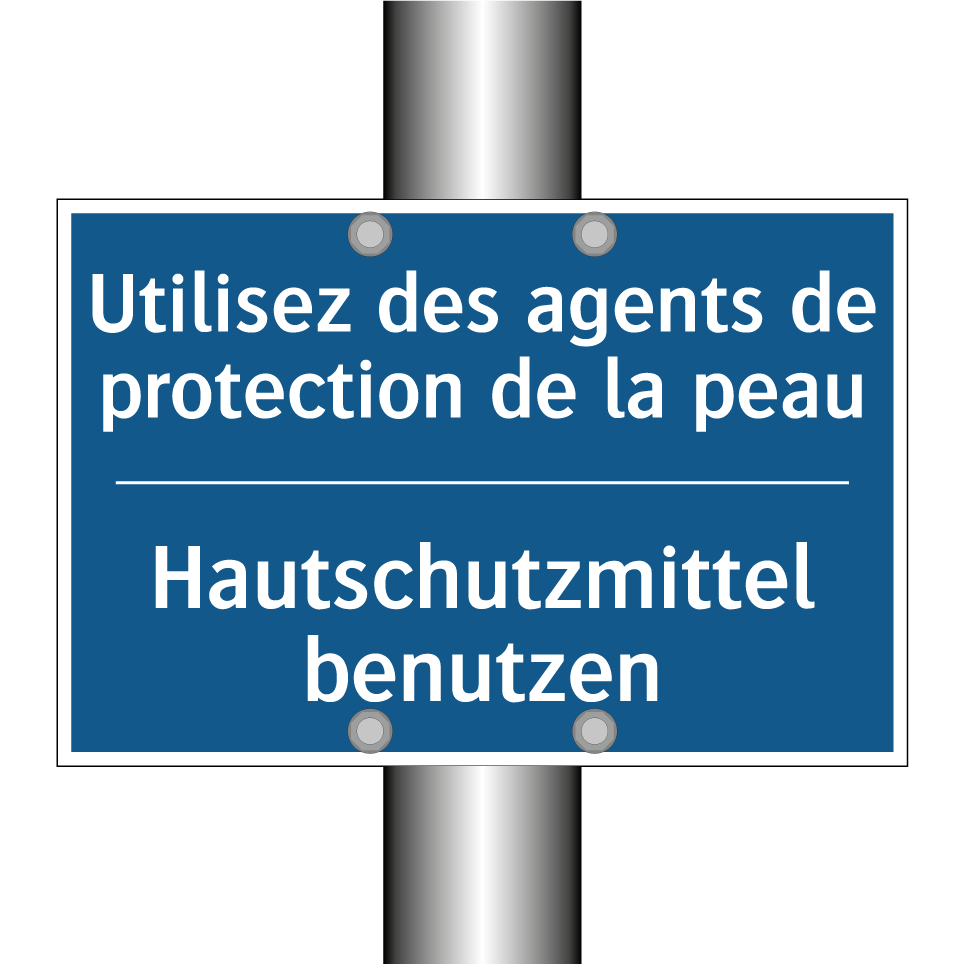 Hautschutzmittel benutzen - Utilisez des agents de protection  /.../