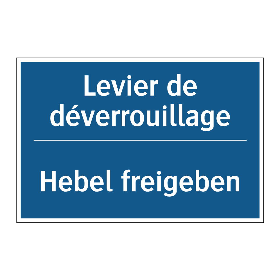 Hebel freigeben - Levier de déverrouillage