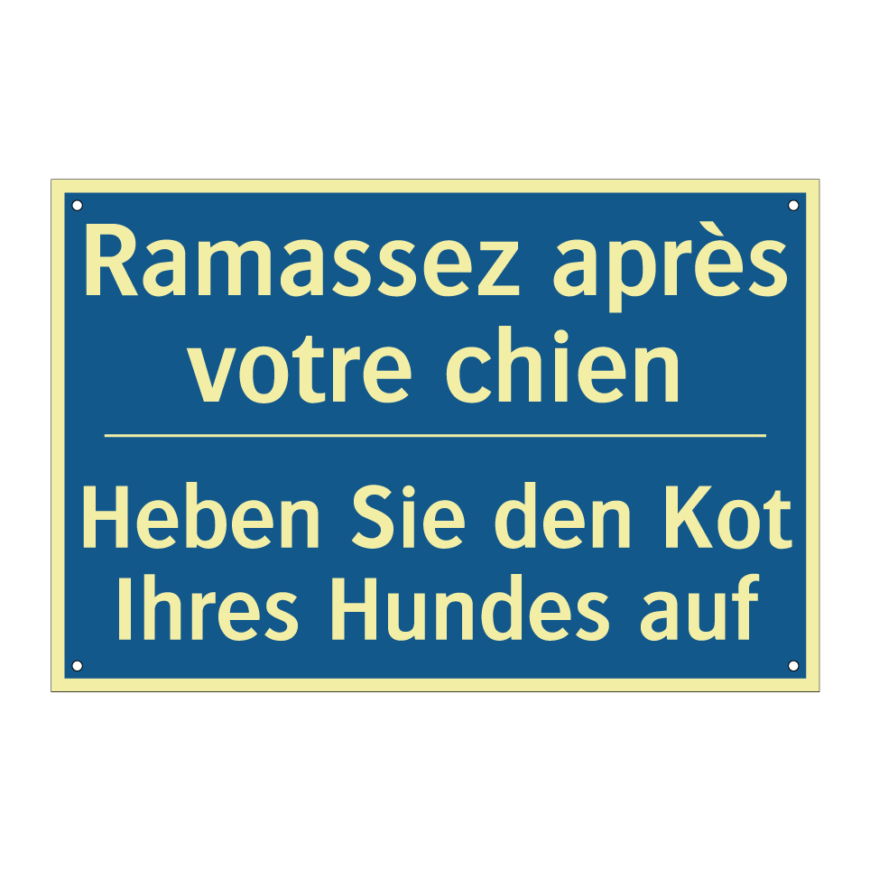 Heben Sie den Kot Ihres Hundes  /.../ - Ramassez après votre chien