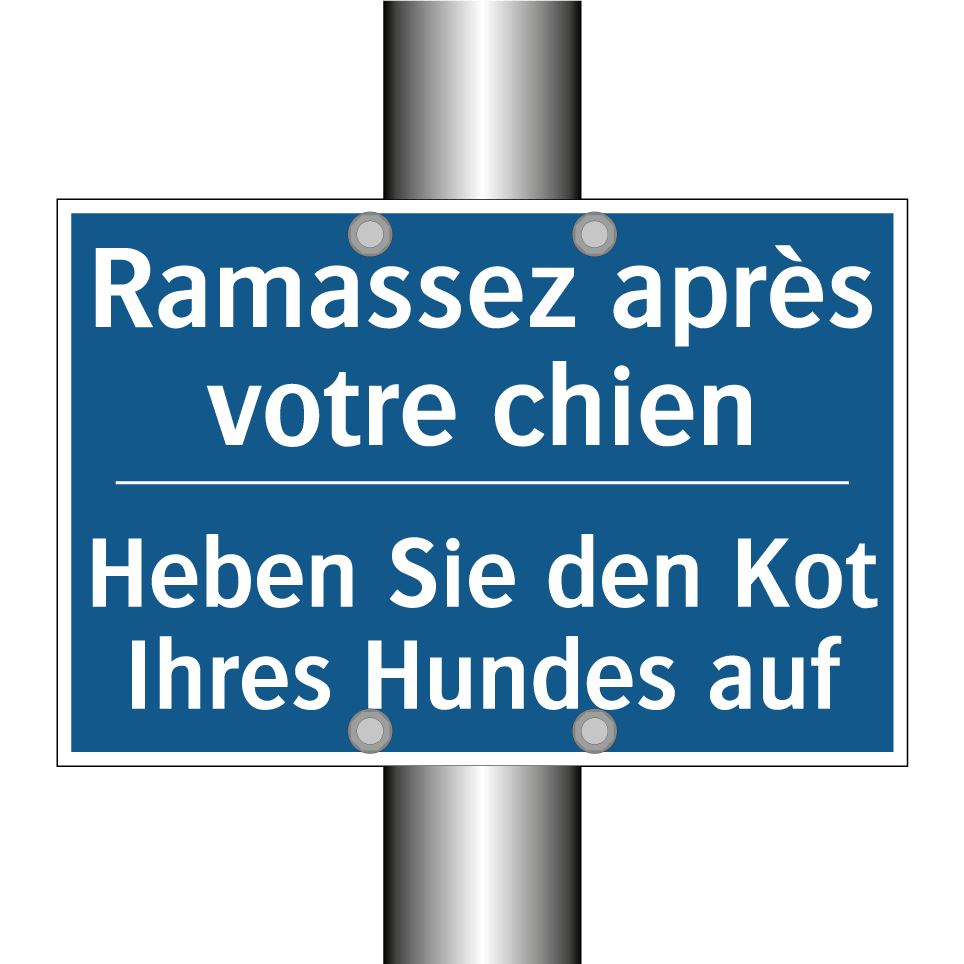 Heben Sie den Kot Ihres Hundes  /.../ - Ramassez après votre chien
