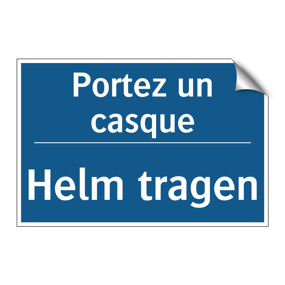 Helm tragen - Portez un casque