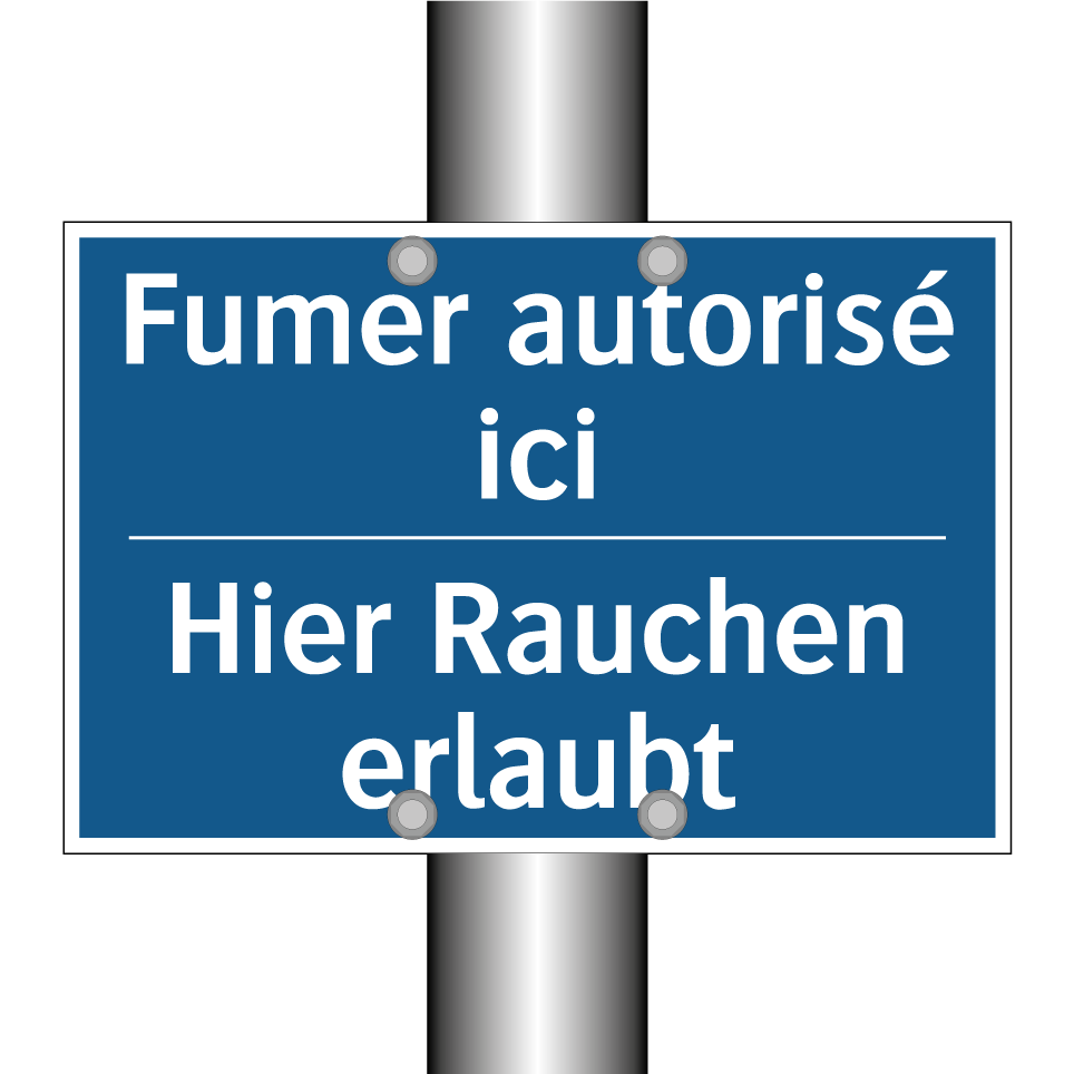 Hier Rauchen erlaubt - Fumer autorisé ici