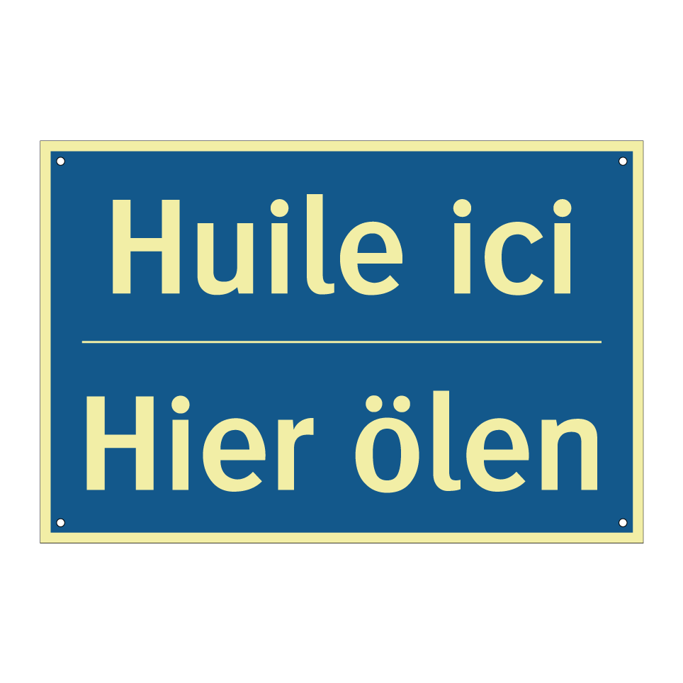 Hier ölen - Huile ici