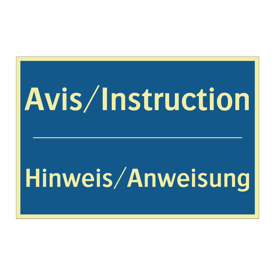 Hinweis/Anweisung - Avis/Instruction