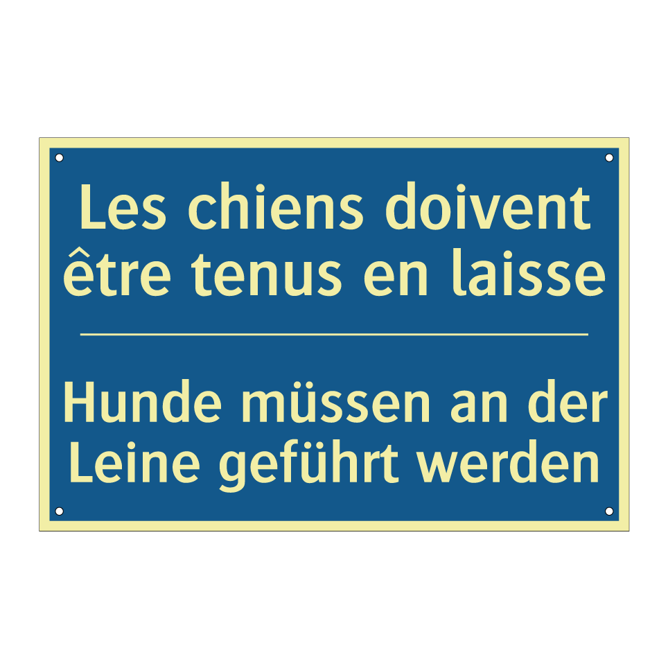 Hunde müssen an der Leine geführt  /.../ - Les chiens doivent être tenus  /.../