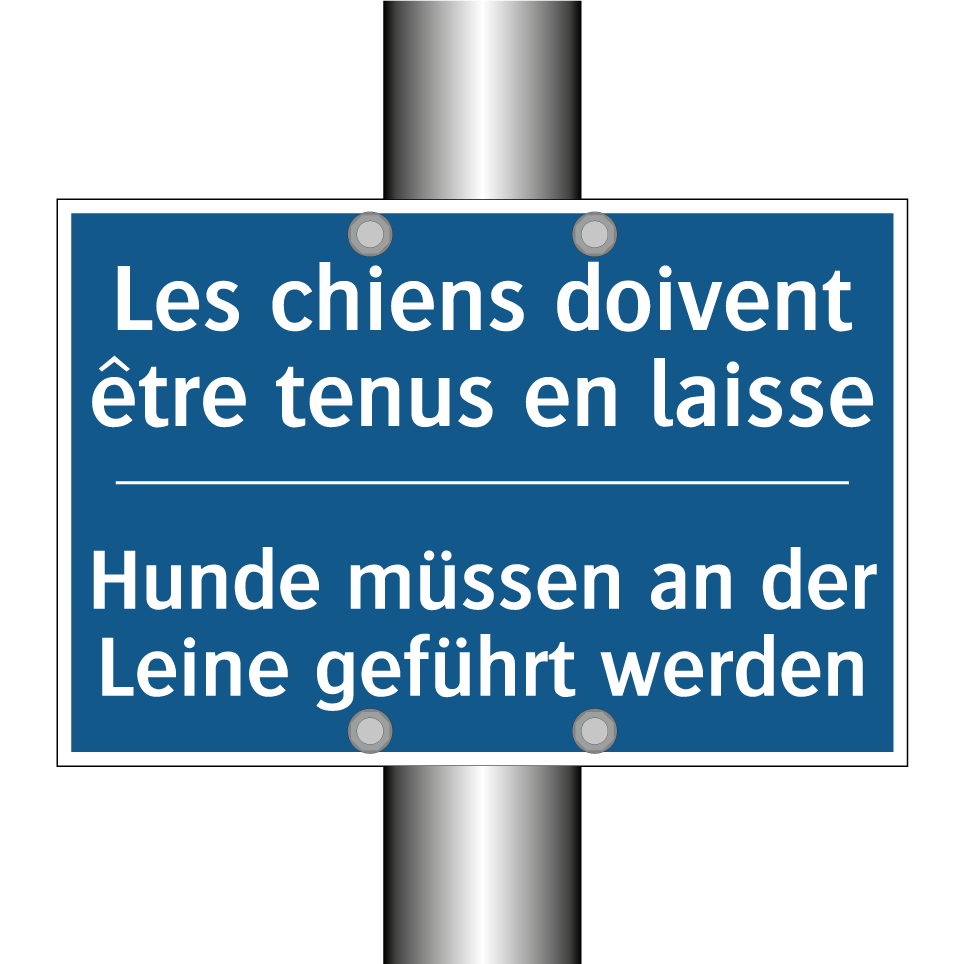 Hunde müssen an der Leine geführt  /.../ - Les chiens doivent être tenus  /.../