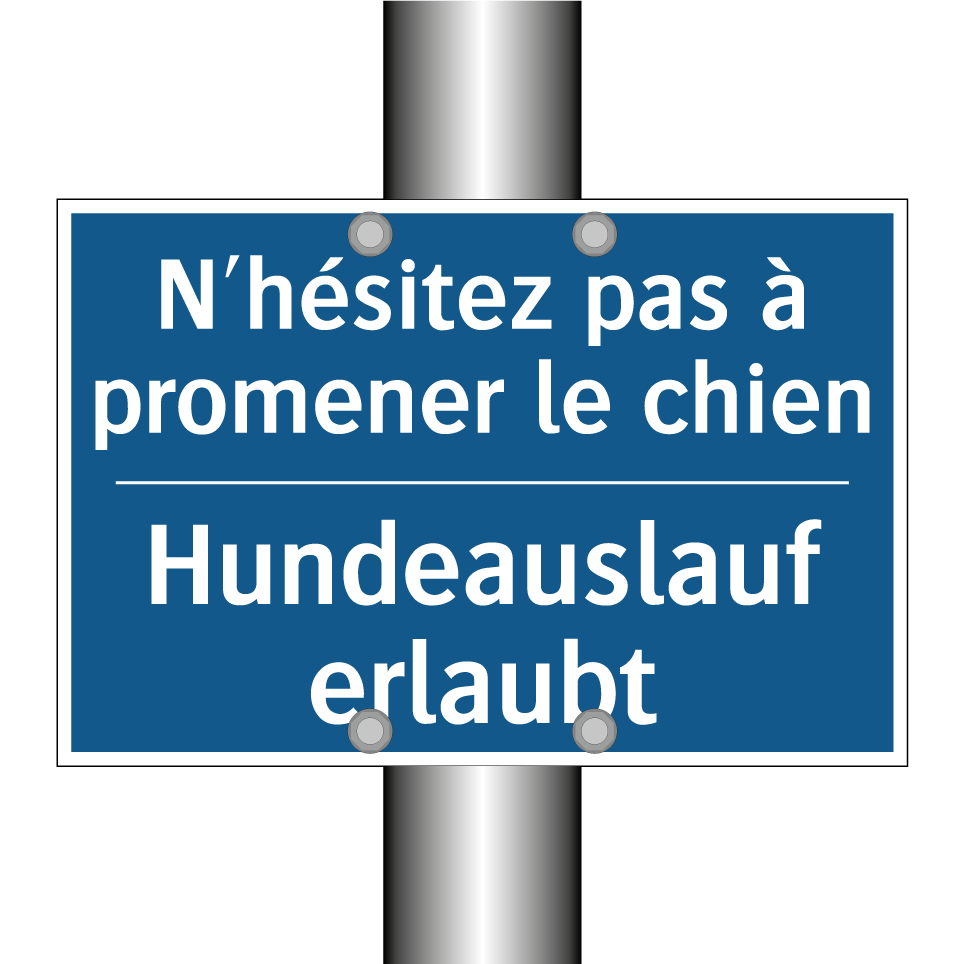 Hundeauslauf erlaubt - N'hésitez pas à promener le chien /.../