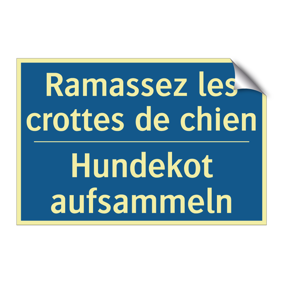 Hundekot aufsammeln - Ramassez les crottes de chien