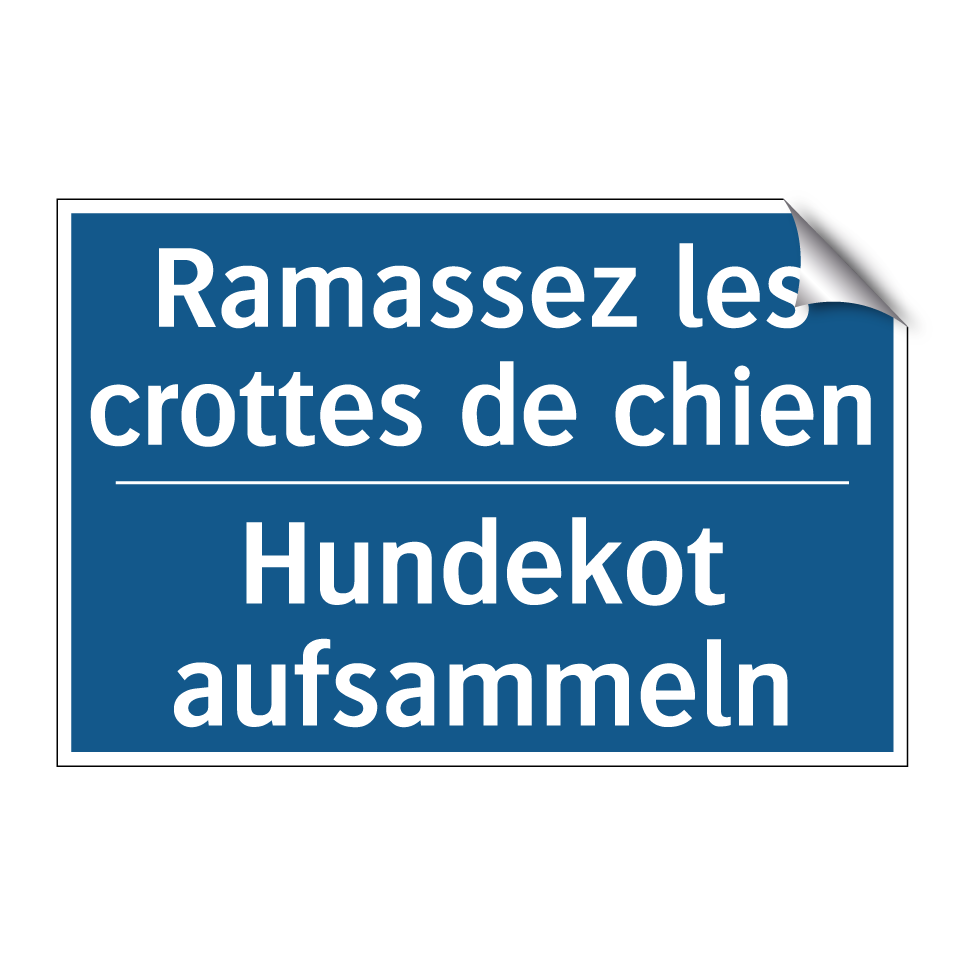 Hundekot aufsammeln - Ramassez les crottes de chien
