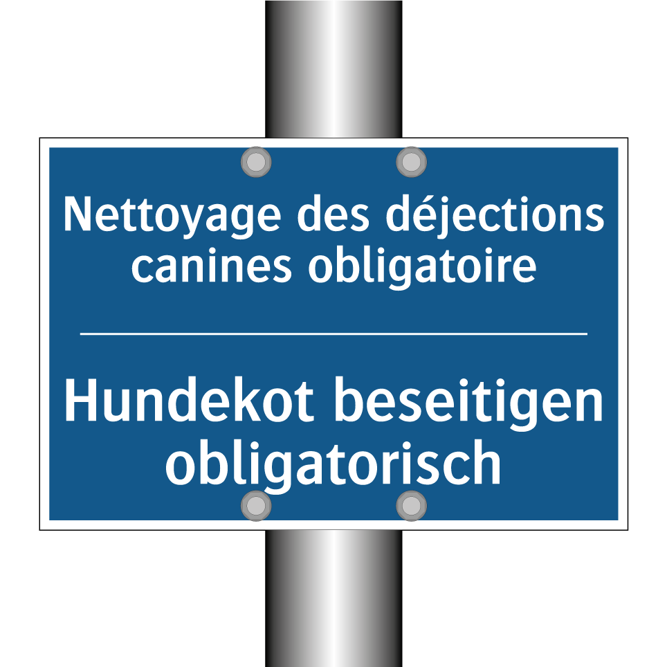 Hundekot beseitigen obligatorisch /.../ - Nettoyage des déjections canines  /.../