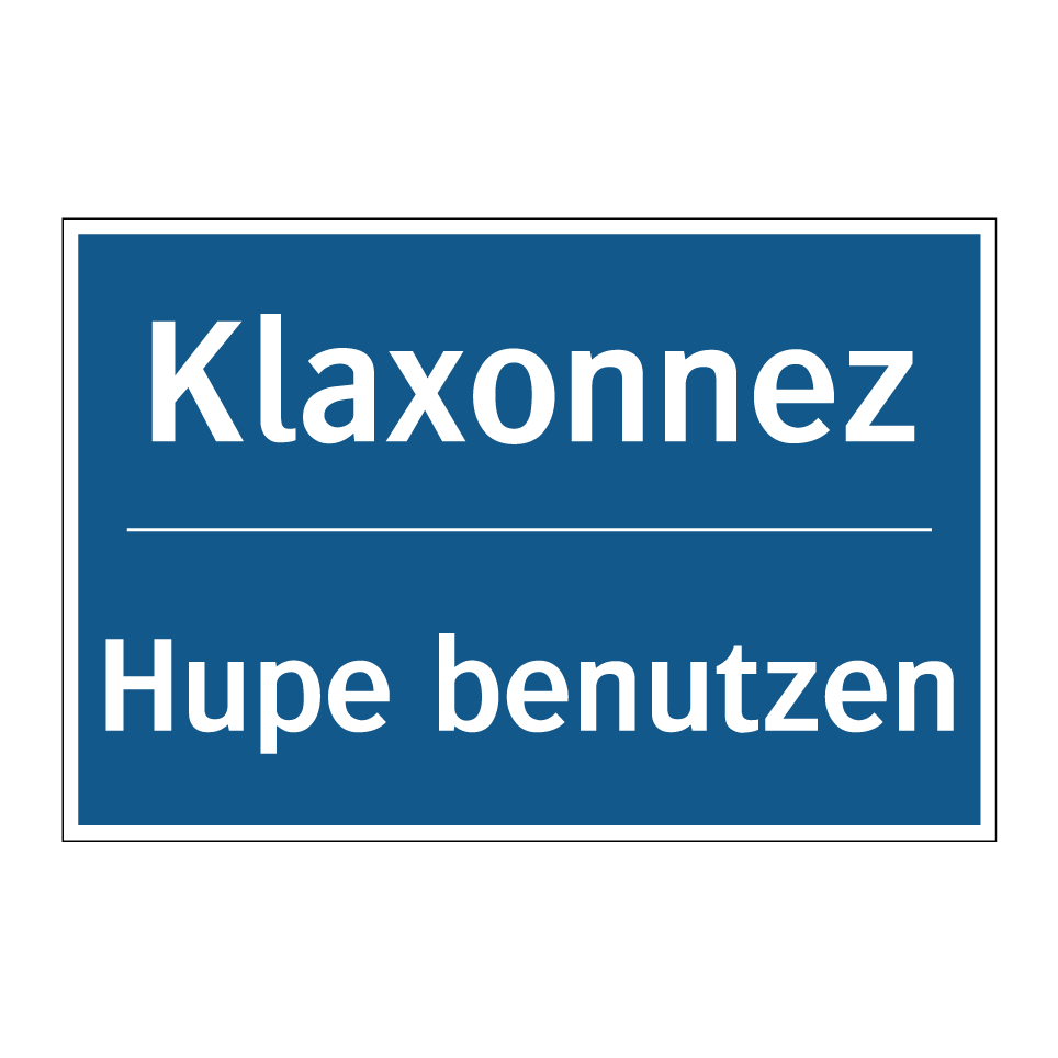 Hupe benutzen - Klaxonnez