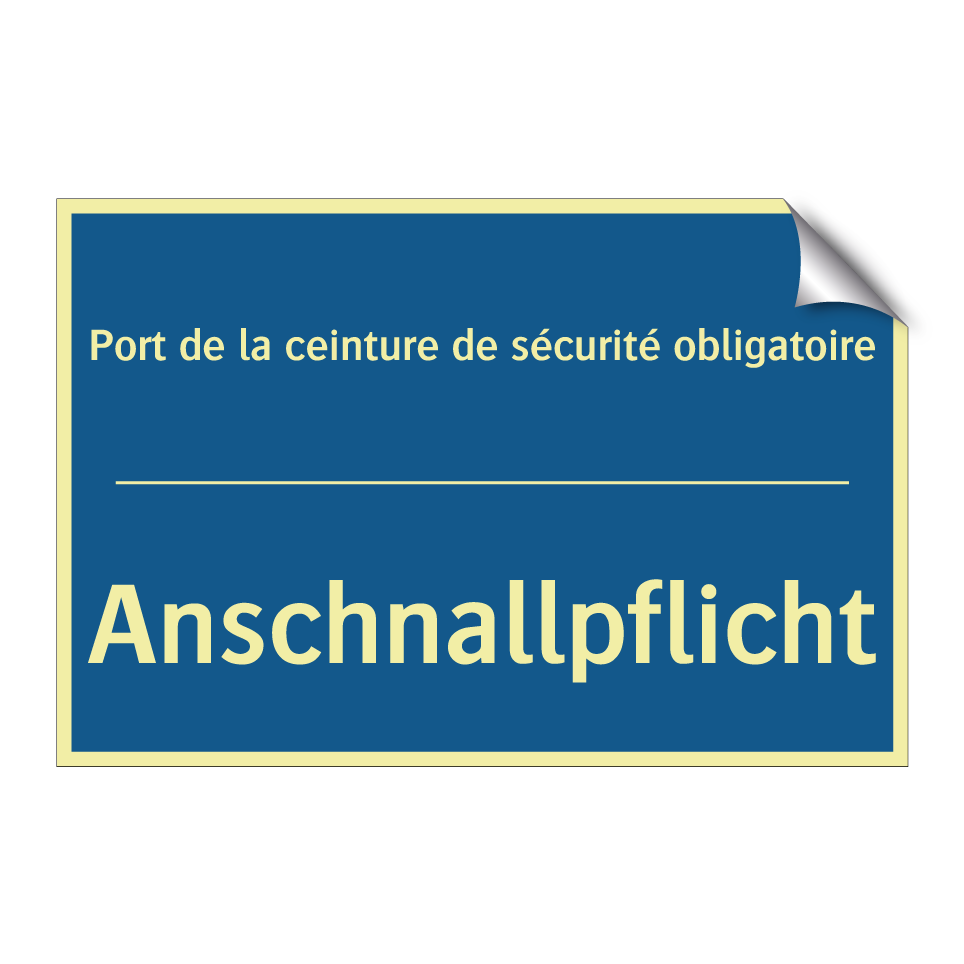 Anschnallpflicht - Port de la ceinture de sécurité  /.../