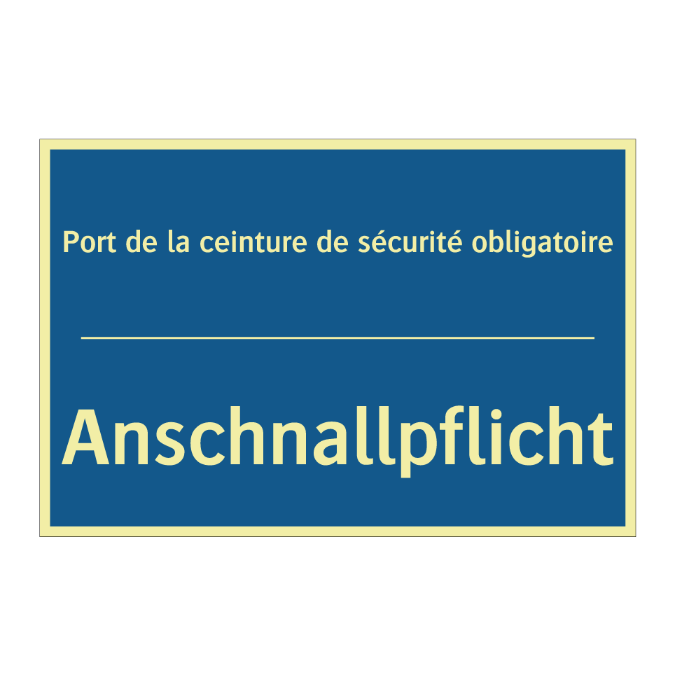 Anschnallpflicht - Port de la ceinture de sécurité  /.../