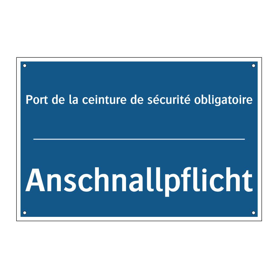 Anschnallpflicht - Port de la ceinture de sécurité  /.../