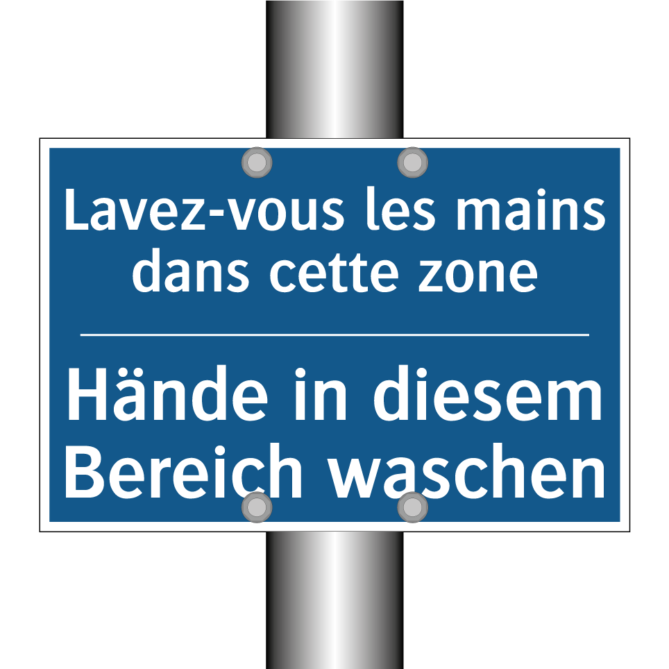 Hände in diesem Bereich waschen /.../ - Lavez-vous les mains dans cette  /.../