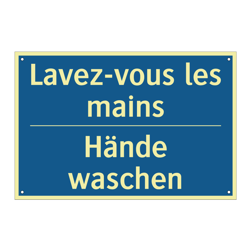 Hände waschen - Lavez-vous les mains